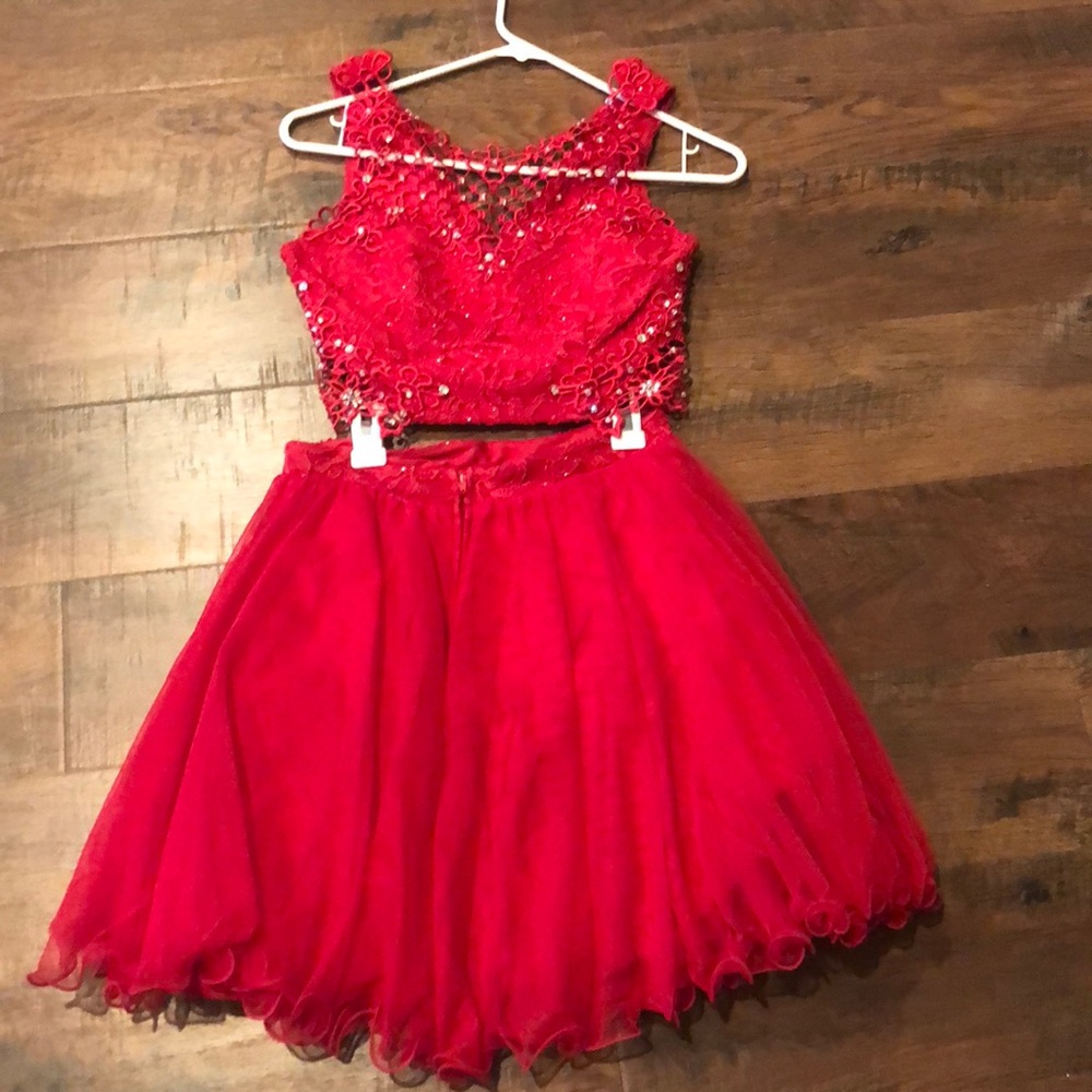 Two piece homecoming dress